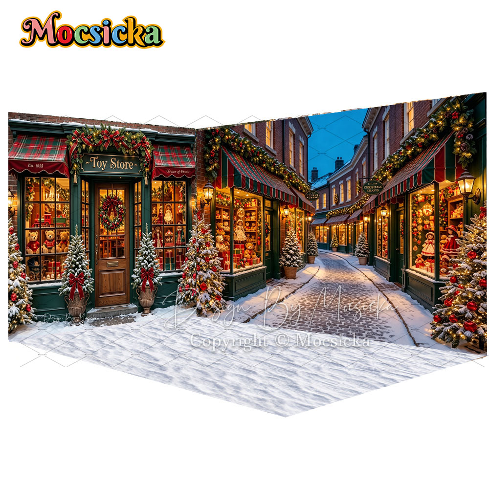 Kids Toys Stores - خلفية تصوير لزاوية شارع متجر ألعاب