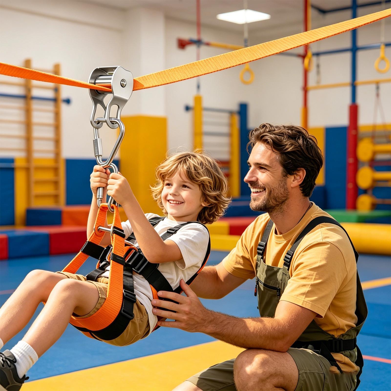Kids Zip Toys - حبل الانزلاق للأطفال، ألعاب توازن ممتعة،