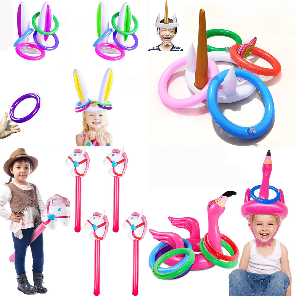 Kids Toys Horse - نفخ الحصان عصا يونيكورن قوس قزح