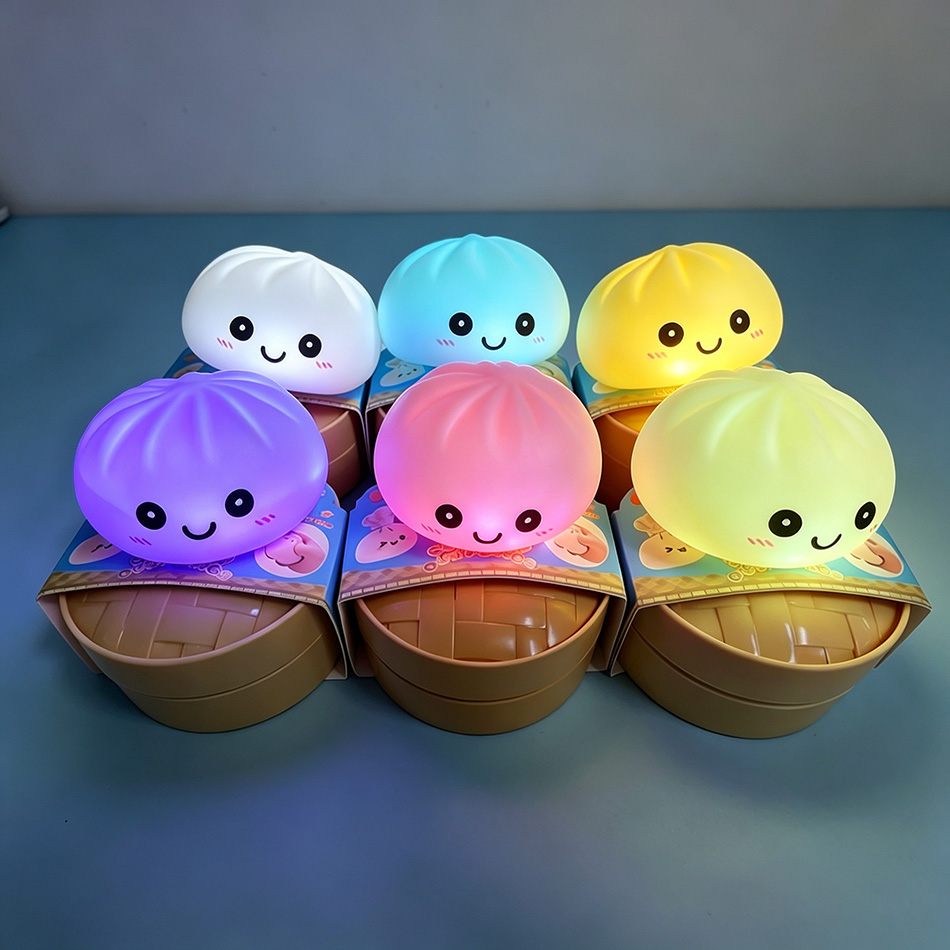 Kids Toys Dumplings - مصباح ليلي LED على شكل باوزي