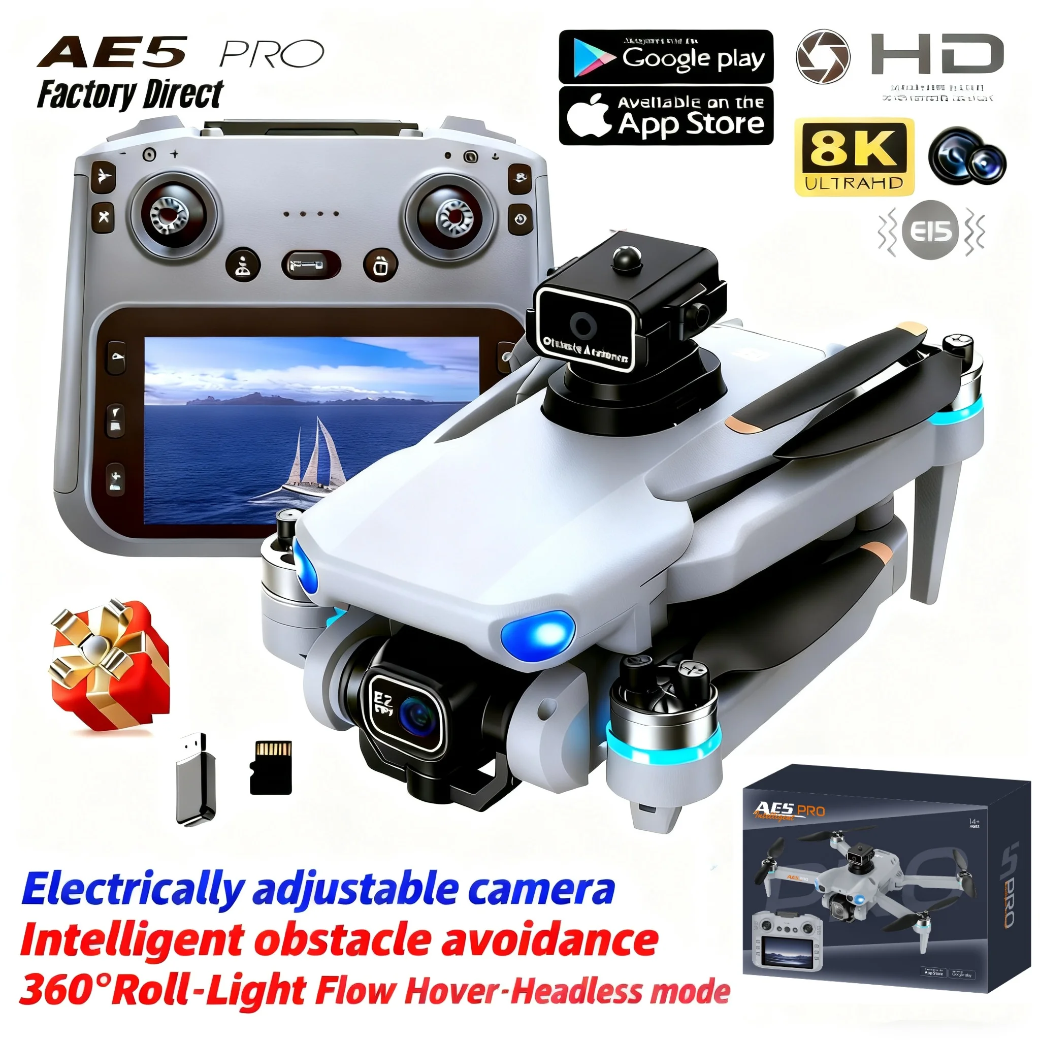 Toys For Kids Video - طائرة بدون طيار AE5 Pro بدقة