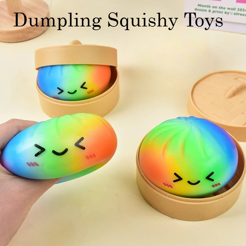 Kids Toys Dumplings - لعبة سكويشي على شكل زلابية بألوان