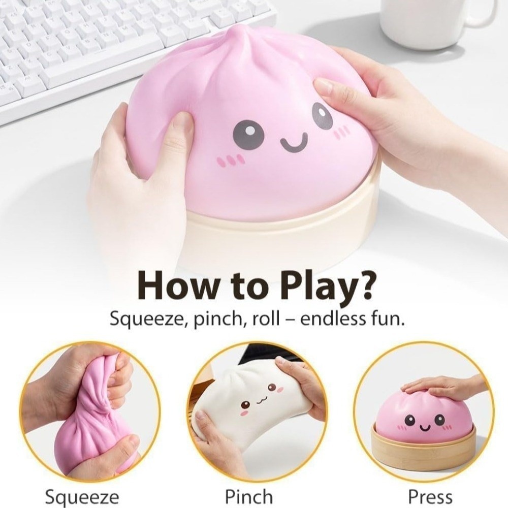 لعبة ضغط على شكل زلابية كبيرة  - مراجعة Kids Toys Dumplings وسعره