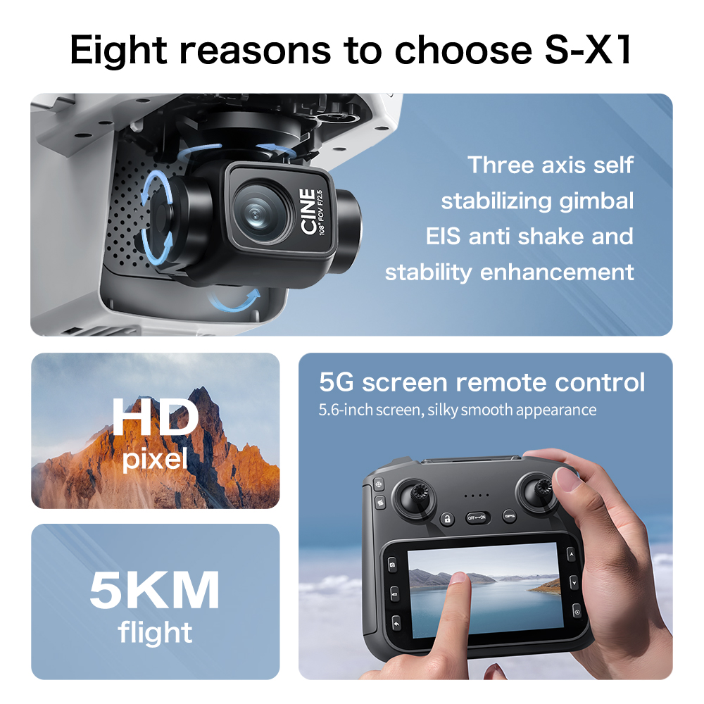 طائرة لينوفو S-X1 بدون طيار 8K - مراجعة Toys For Kids Video وسعره