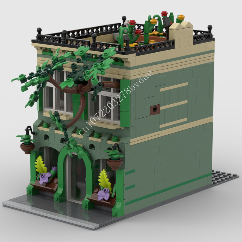 1098 قطعة متجر النبات MOC stre - مراجعة Kids Toys Shop وسعره