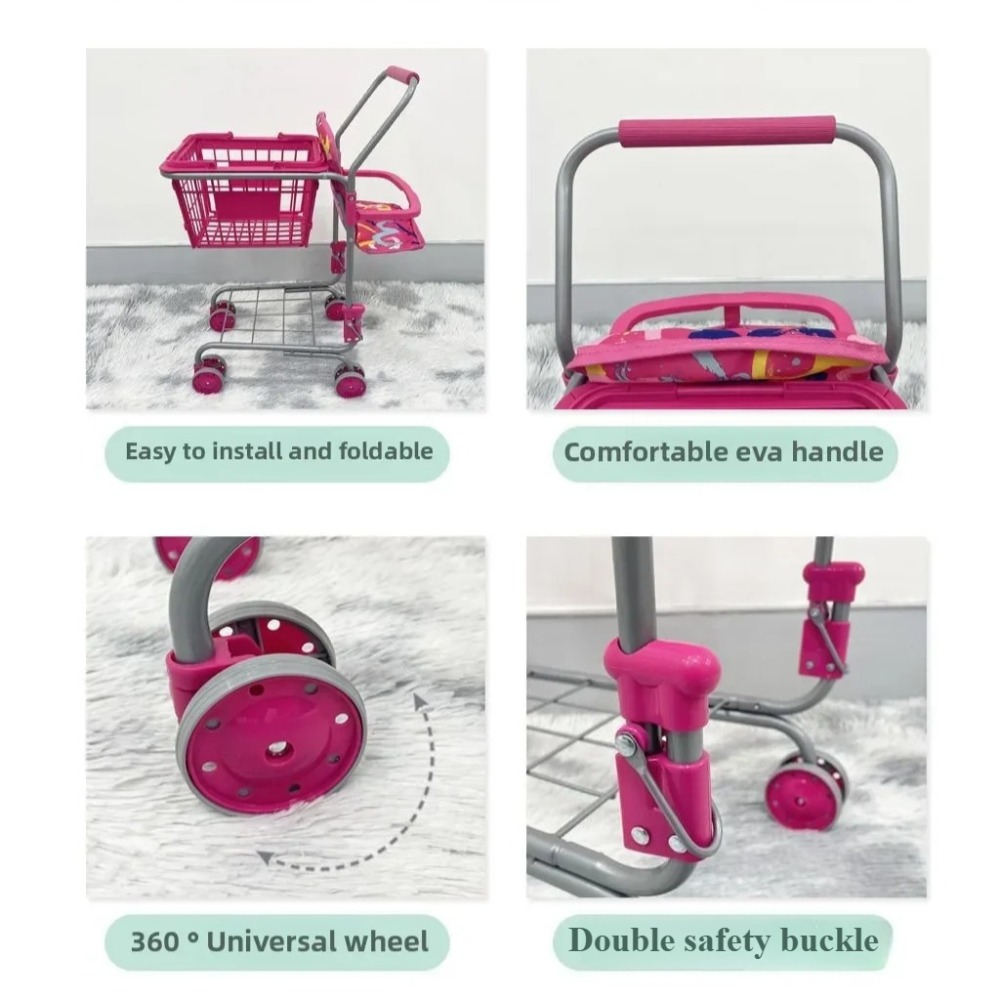 عربة تسوق دمية طفل للفتيات الص - مراجعة Kids Toys Shop وسعره