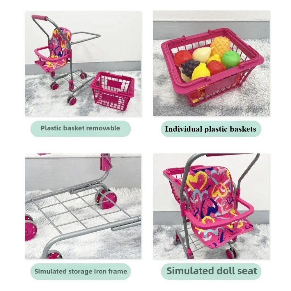 عربة تسوق دمية طفل للفتيات الص - مراجعة Kids Toys Shop وسعره