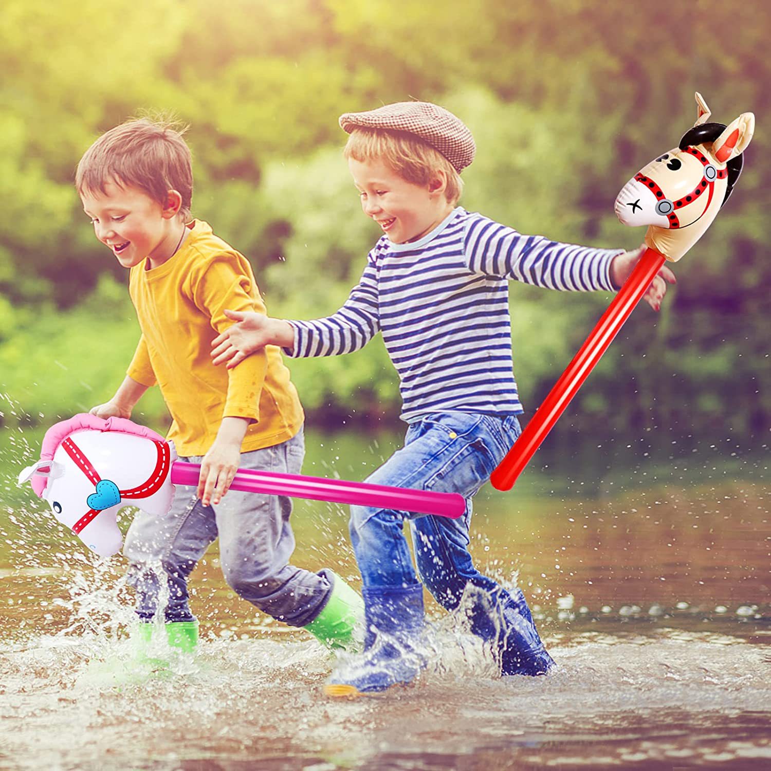 نفخ الحصان عصا يونيكورن قوس قز - مراجعة Kids Toys Horse وسعره