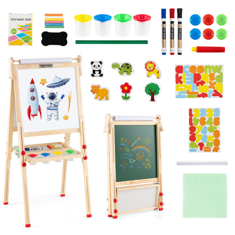حامل رسم خشبي للأطفال قابل للط - مراجعة Kids Art Easel وسعره