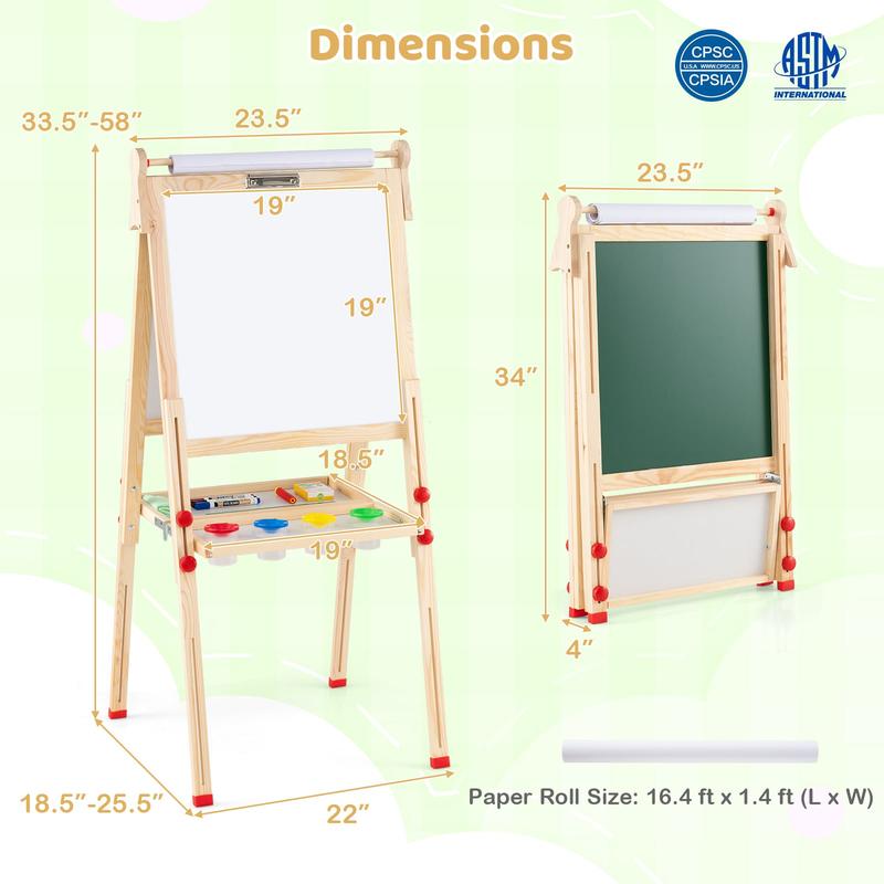 حامل رسم خشبي للأطفال قابل للط - مراجعة Kids Art Easel وسعره